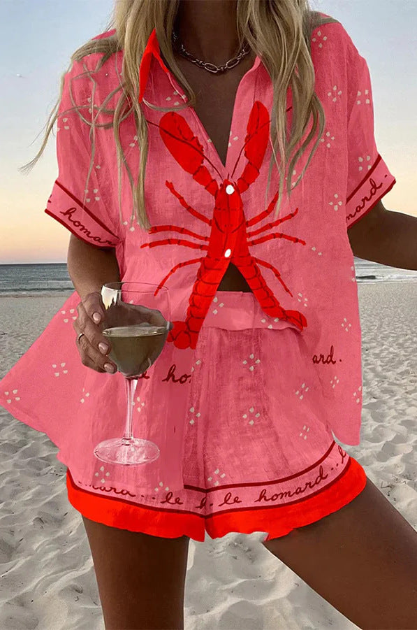 Pallina – Pink Linen Short Suit