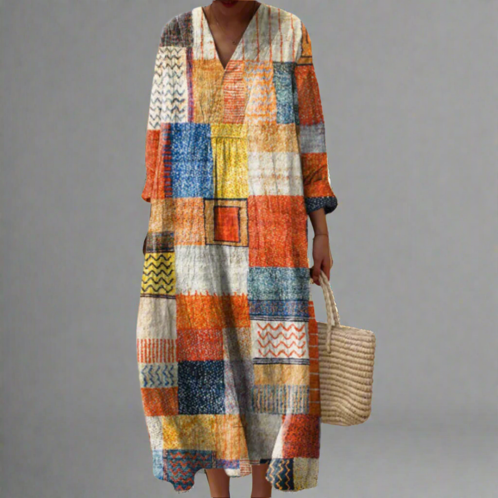 Vianna | Chic Geometric Elegance Dress