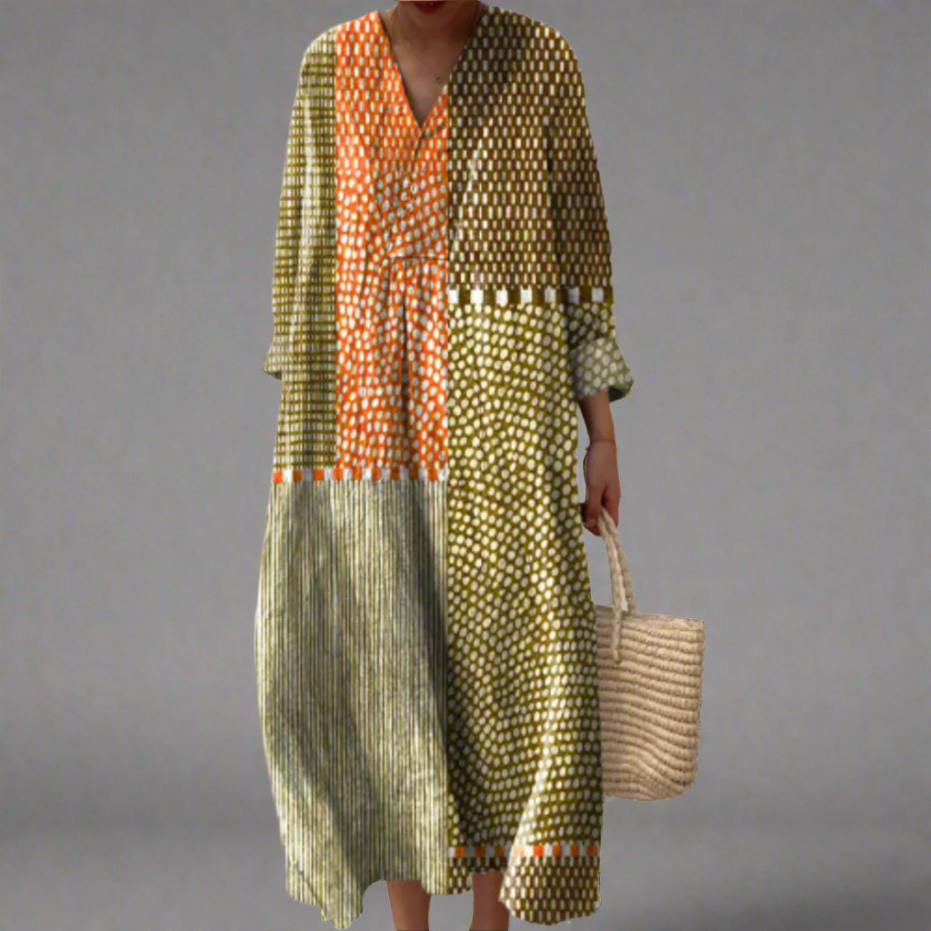 Gia | Chic Geometric Elegance Dress