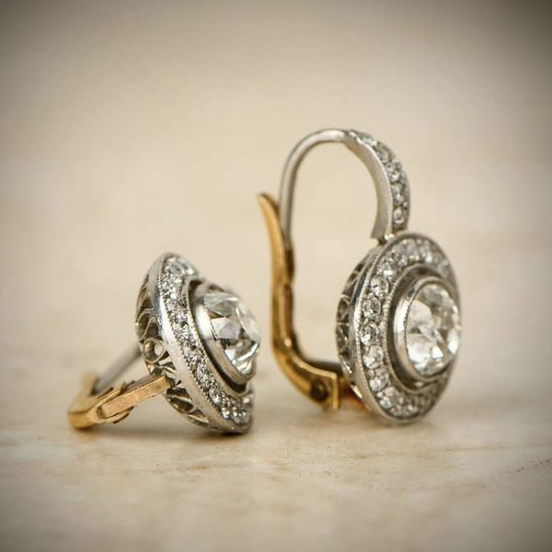 Classic Silver Earrings Adorned with Zirconium