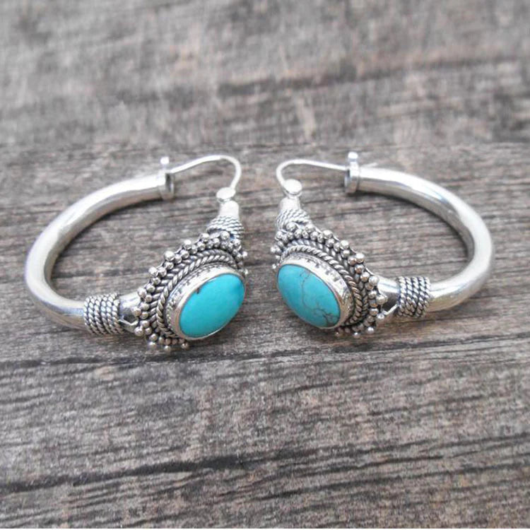 Retro Turquoise-Inspired Earrings