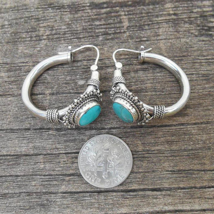 Retro Turquoise-Inspired Earrings