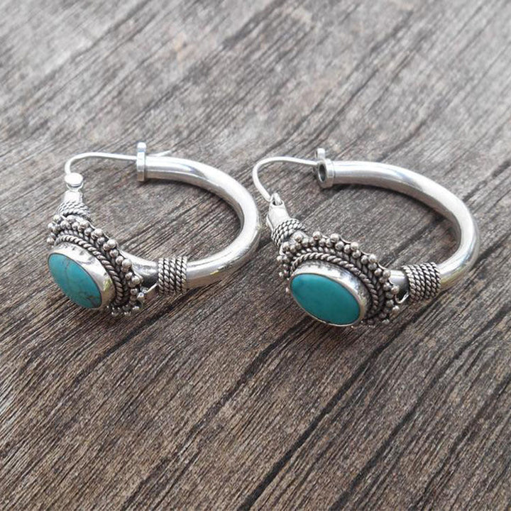 Retro Turquoise-Inspired Earrings