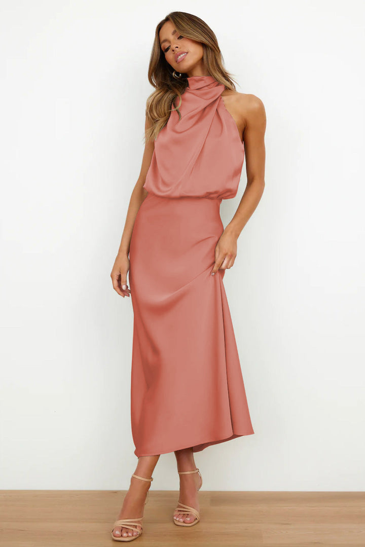 Lydia | Langes Halterneck-Kleid