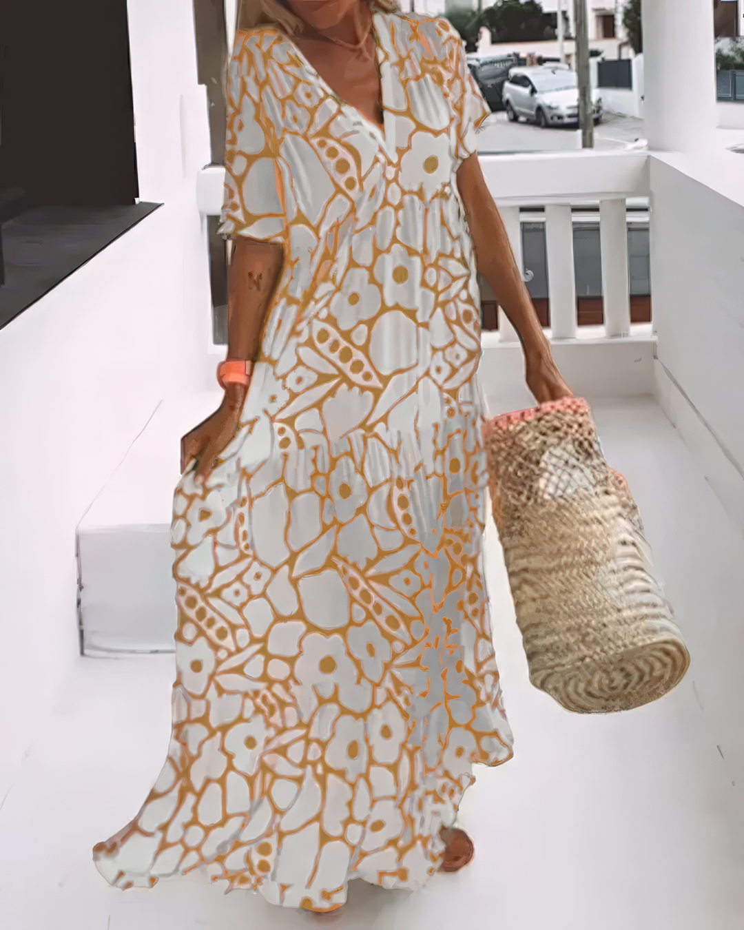 ZOÉ™ | Printed V-Neck Light Dress