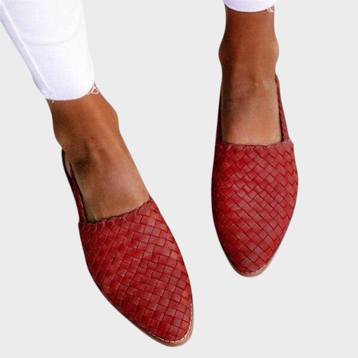 Thyra | Comfortable Woven Slingback Flats