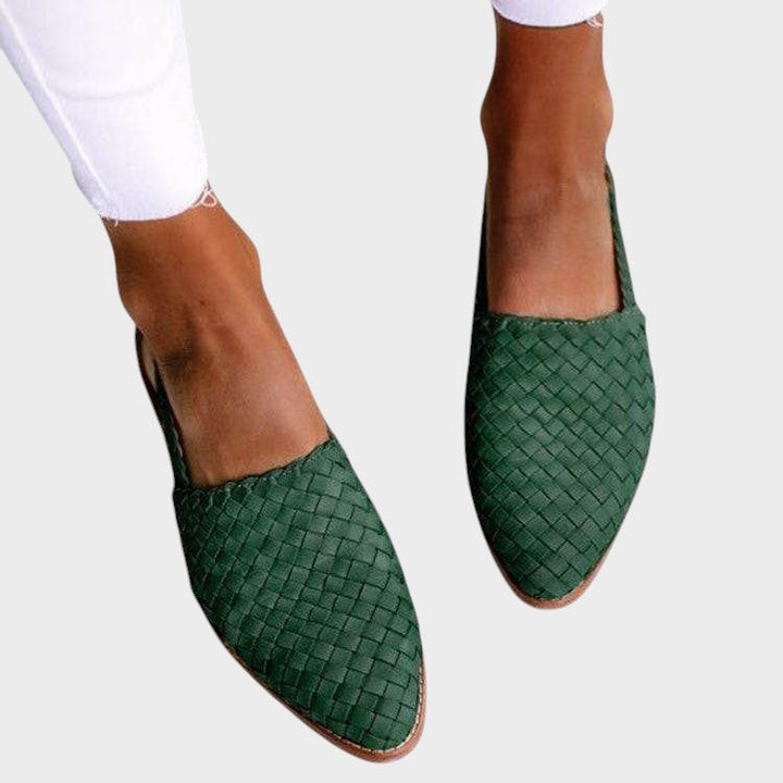 Thyra | Comfortable Woven Slingback Flats
