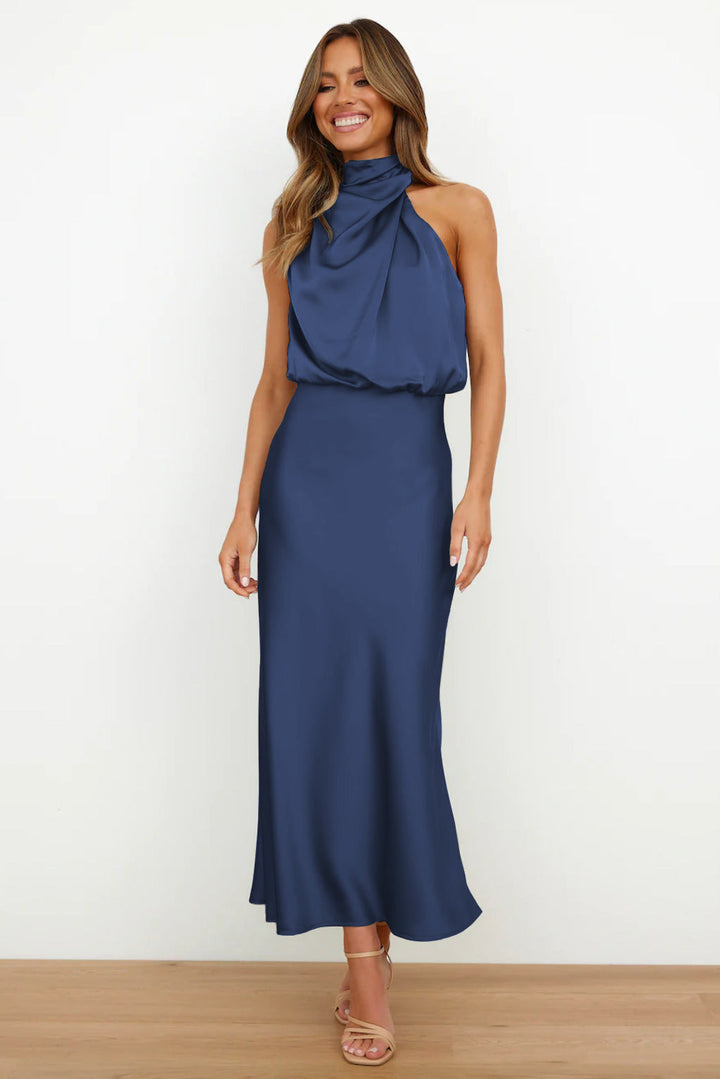 Lydia | Langes Halterneck-Kleid