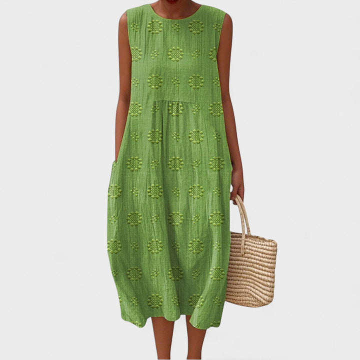 JOHANNE | Elegant sleeveless cotton dress