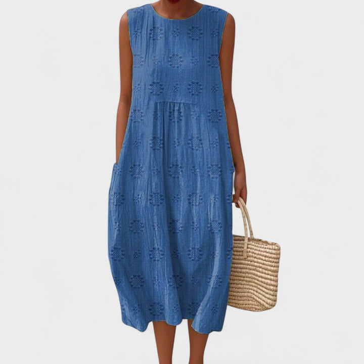 JOHANNE | Elegant sleeveless cotton dress