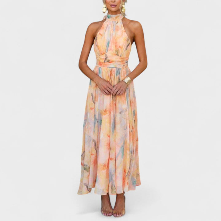 LIVA | Watercolor Print Maxi Dress