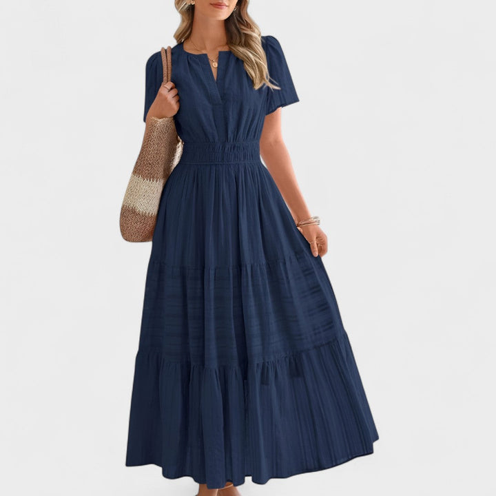 Maura - Short Sleeve Summer Maxi Dress
