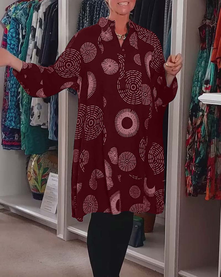 Sheryl | Stylish Geometric Wrap Dress