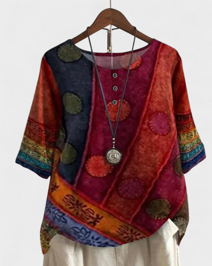 ANDREA | Bohemian-colored top