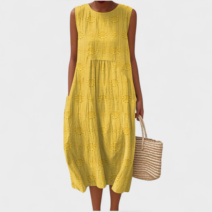JOHANNE | Elegant sleeveless cotton dress