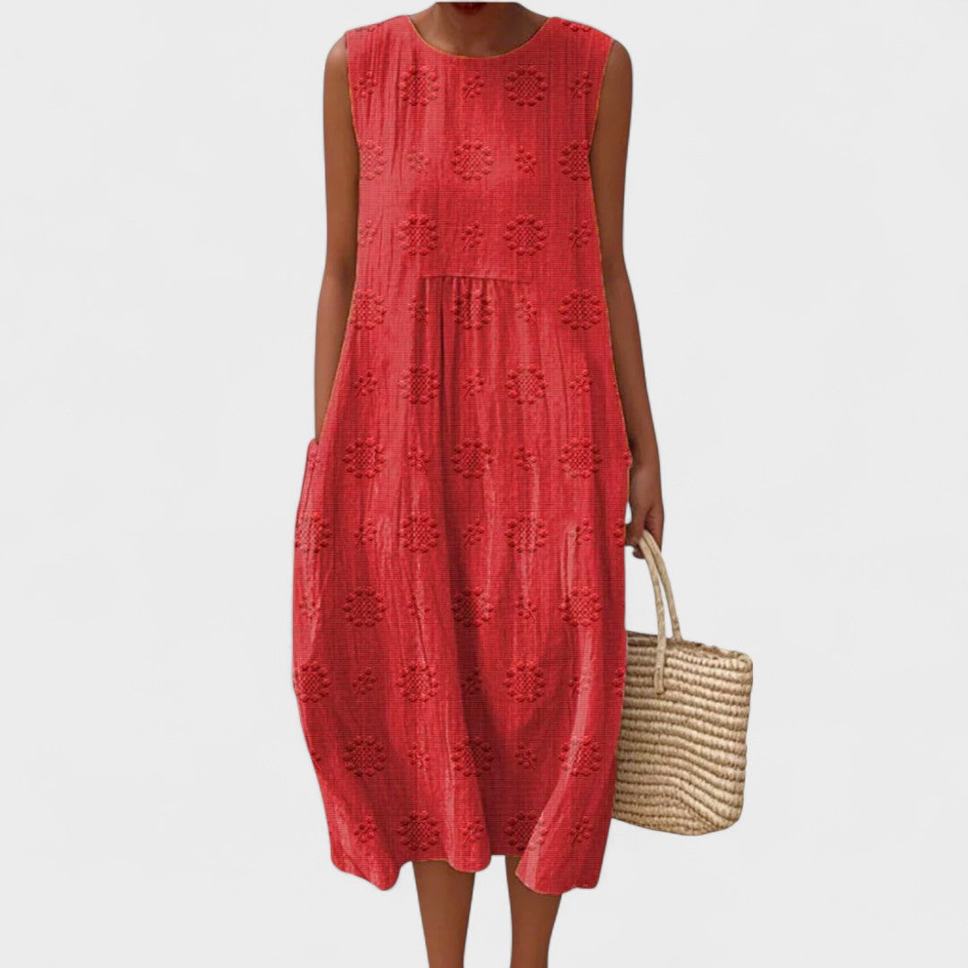 JOHANNE | Elegant sleeveless cotton dress