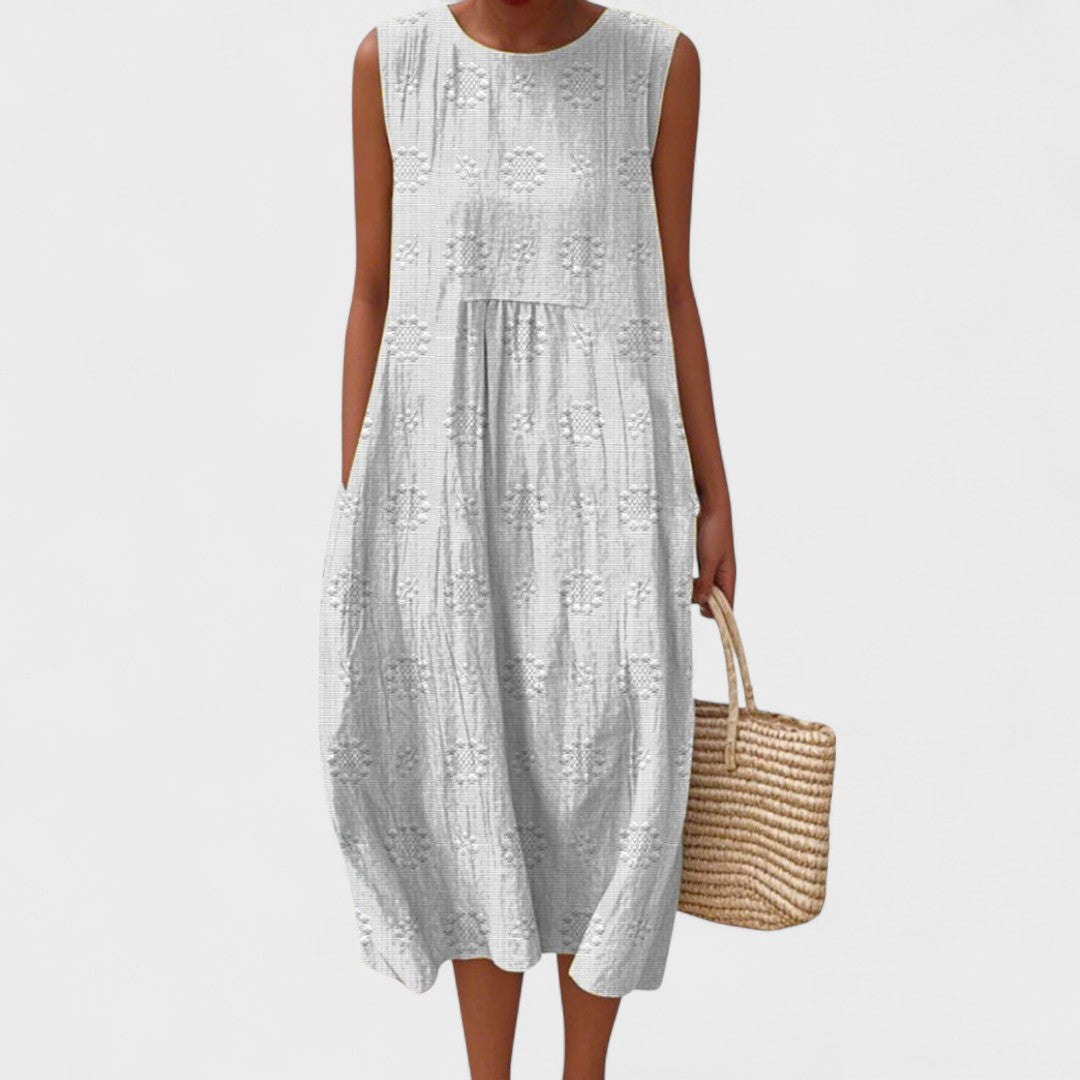 JOHANNE | Elegant sleeveless cotton dress