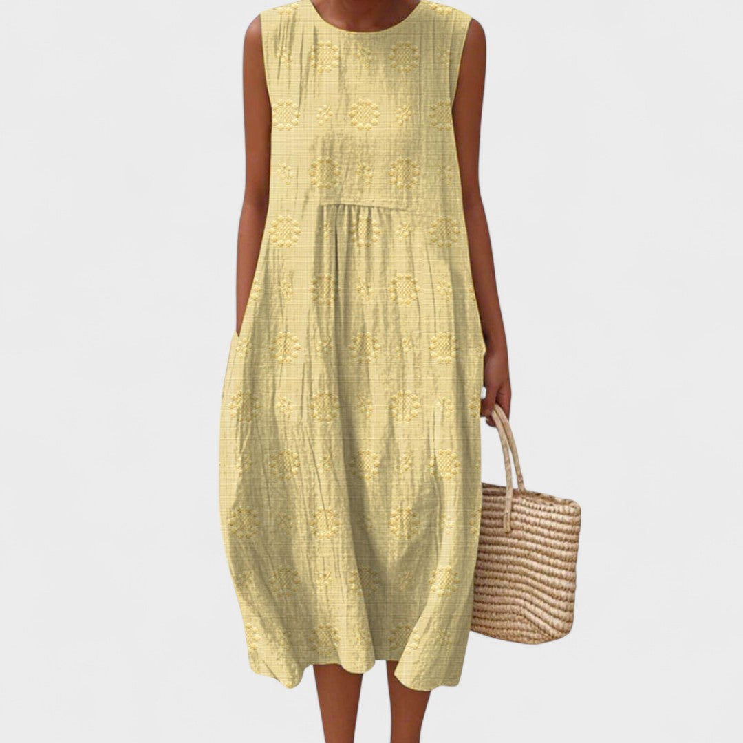 JOHANNE | Elegant sleeveless cotton dress
