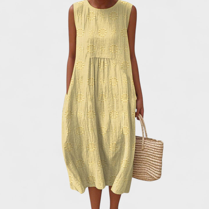 JOHANNE | Elegant sleeveless cotton dress