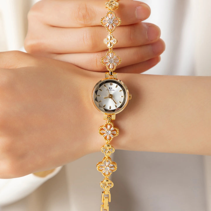 Elara™ | Stylish Gold-Finished Watch with a Fun Design