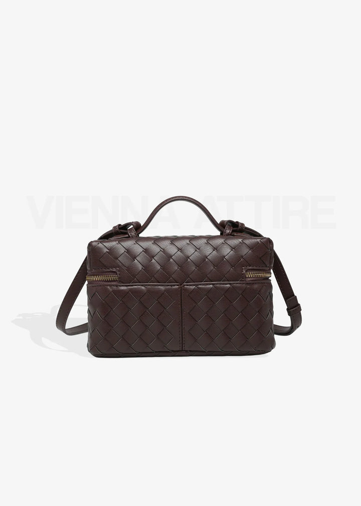 Aria – Structured Mini-Bag with Handle and Gold Details