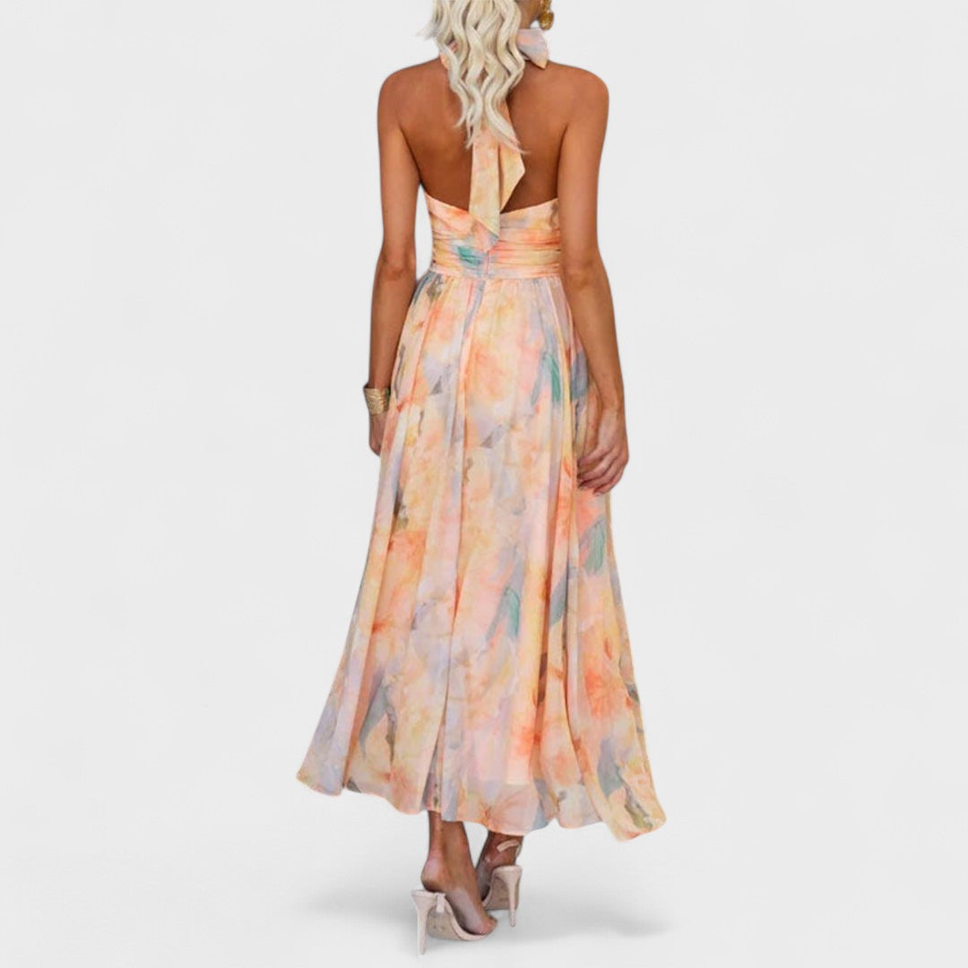 LIVA | Watercolor Print Maxi Dress