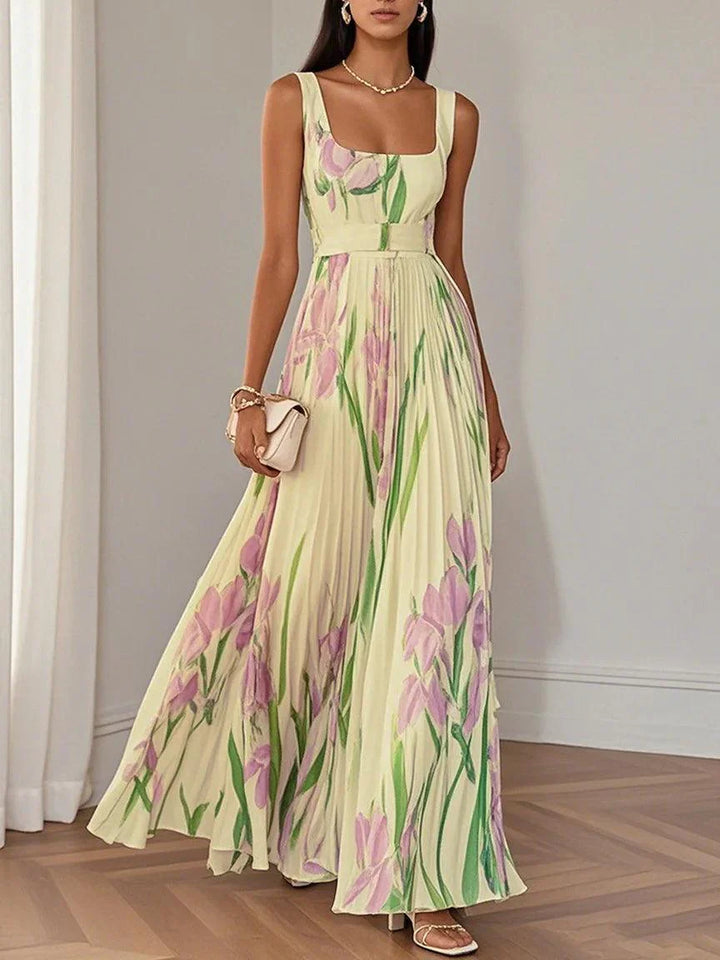 Liviana | Elegant Pleated Maxi Dress
