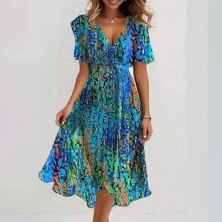 Lina™ | Chic Short Sleeve Dress