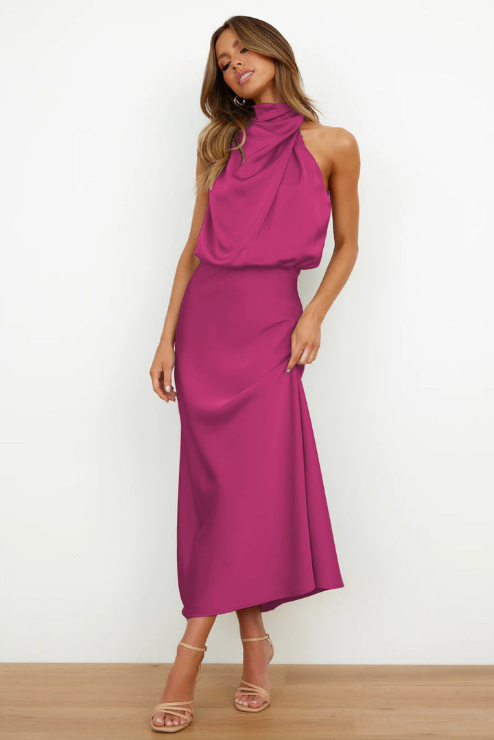 Lydia | Langes Halterneck-Kleid