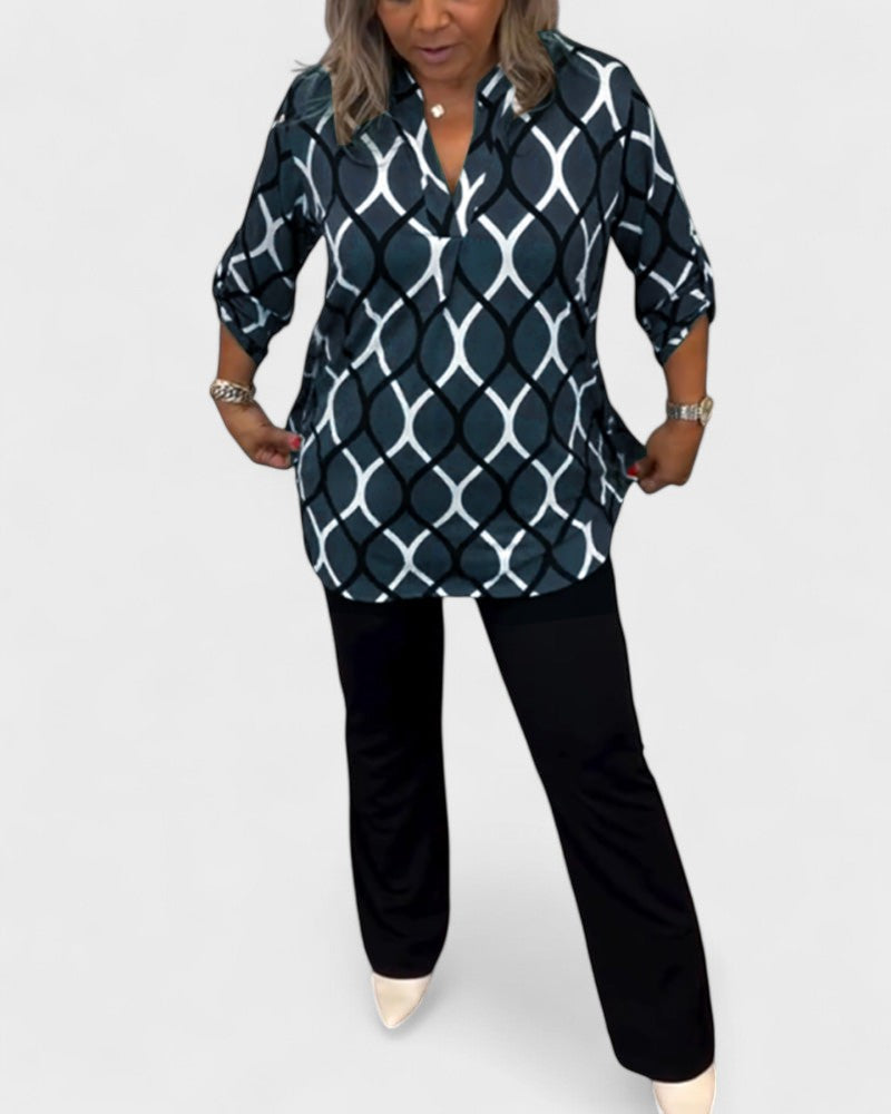 Elvira | Relaxed blouse with long sleeves