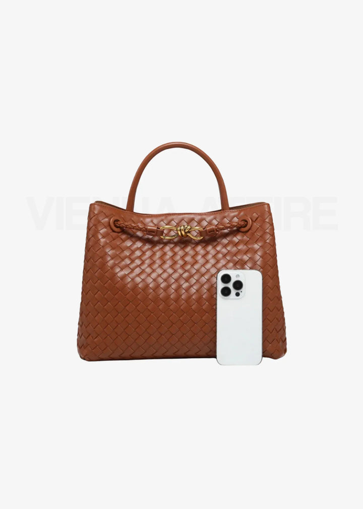 Sabine Large Bag – Large Woven Shoulder Bag with Laptop Compartment