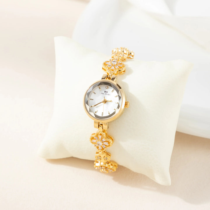 Elara™ | Stylish Gold-Finished Watch with a Fun Design