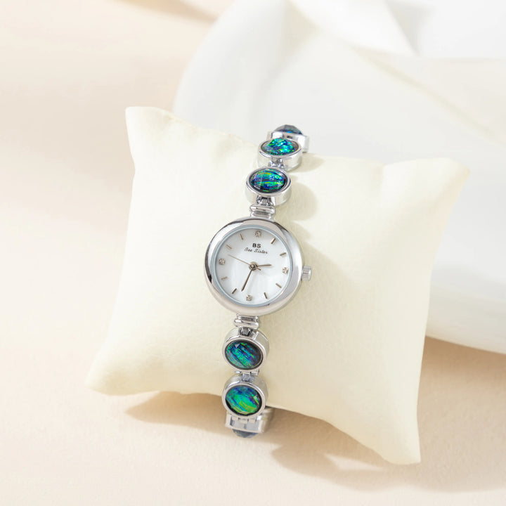 Nyra™ | Chic Bohemian Timepiece Adorned with Golden Pearls
