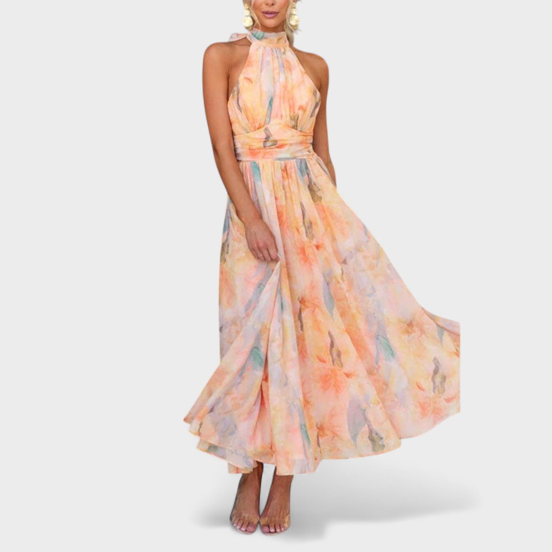 LIVA | Watercolor Print Maxi Dress