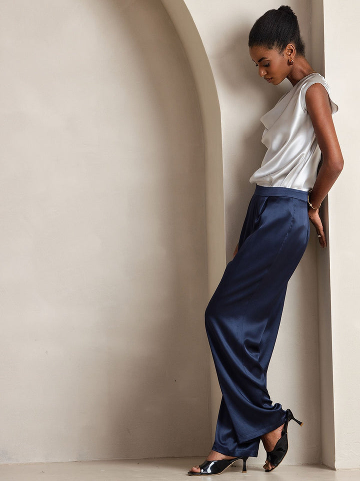 19 Momme Relaxed Silk Wide-Leg Trousers