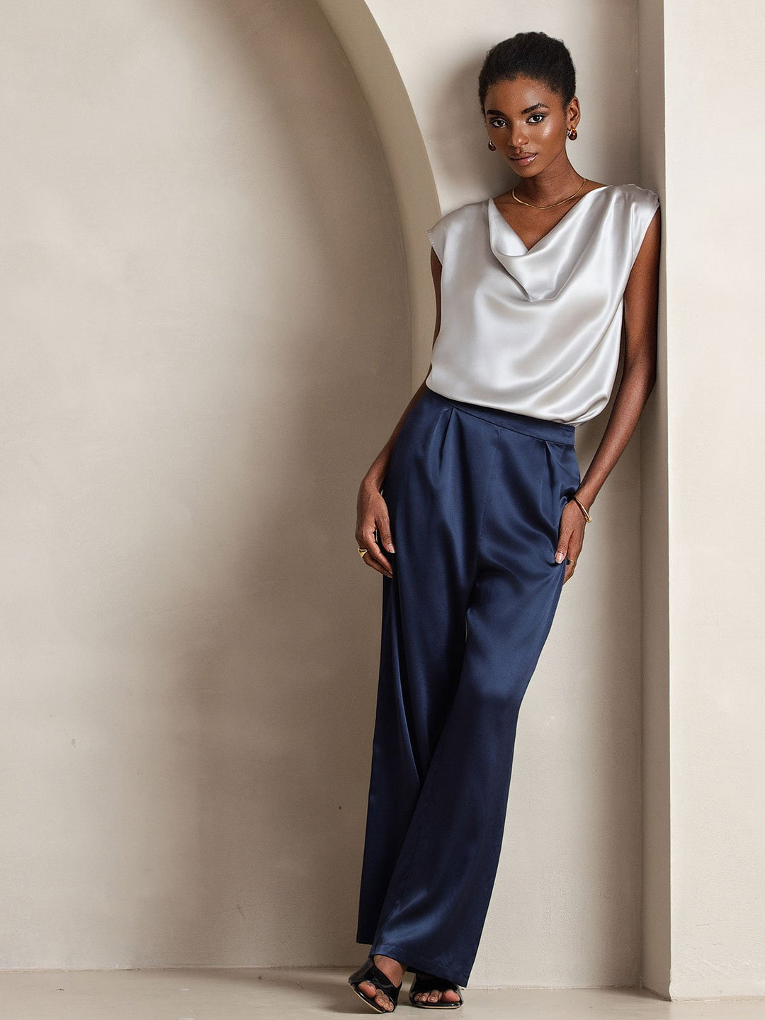 19 Momme Relaxed Silk Wide-Leg Trousers