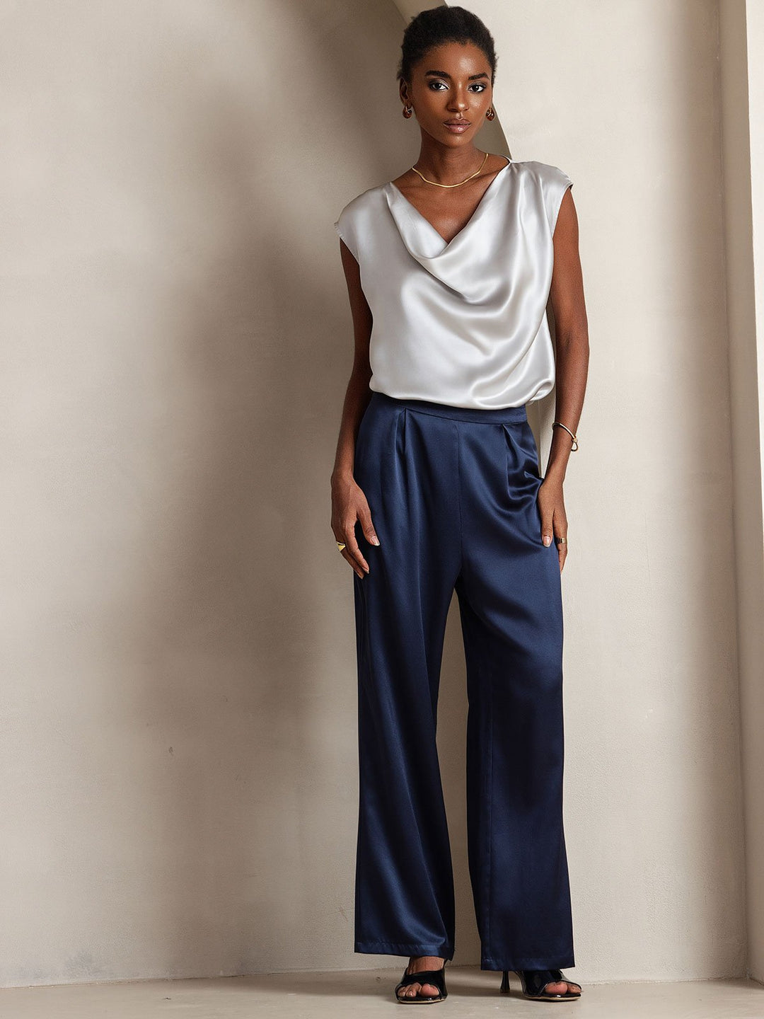 19 Momme Relaxed Silk Wide-Leg Trousers