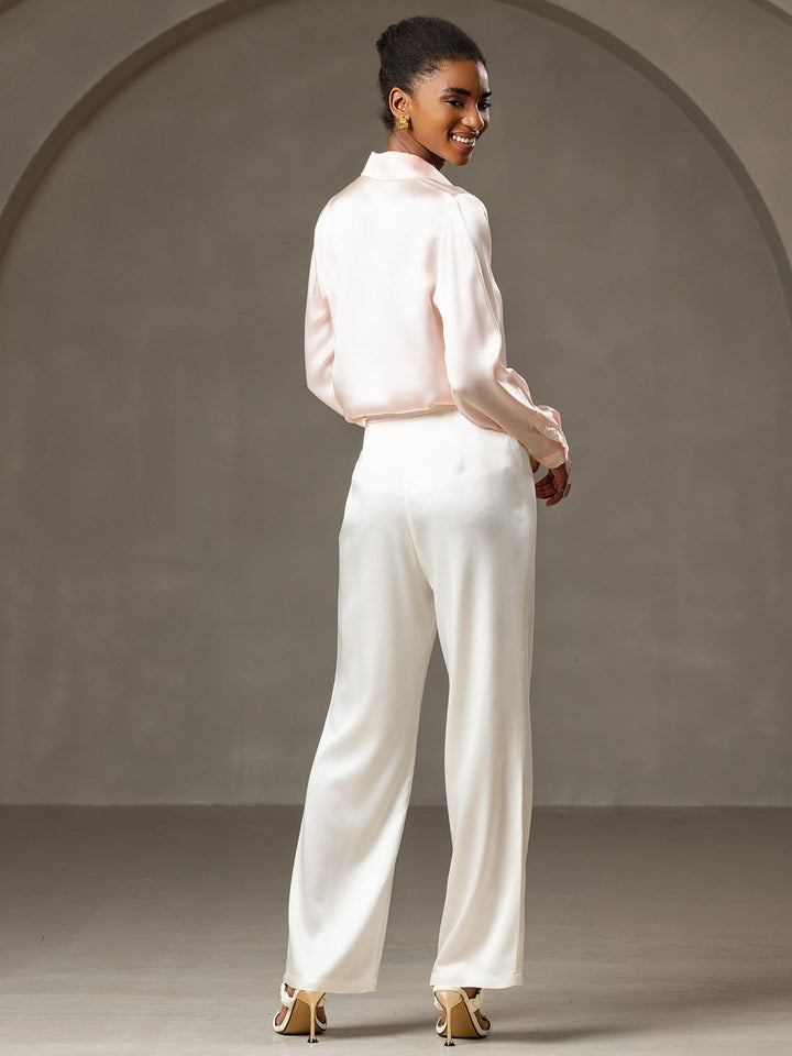 19 Momme Relaxed Silk Wide-Leg Trousers