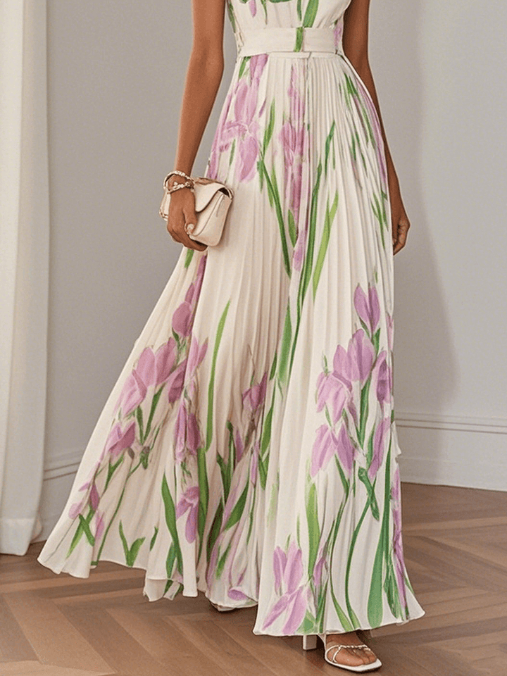 Liviana | Elegant Pleated Maxi Dress