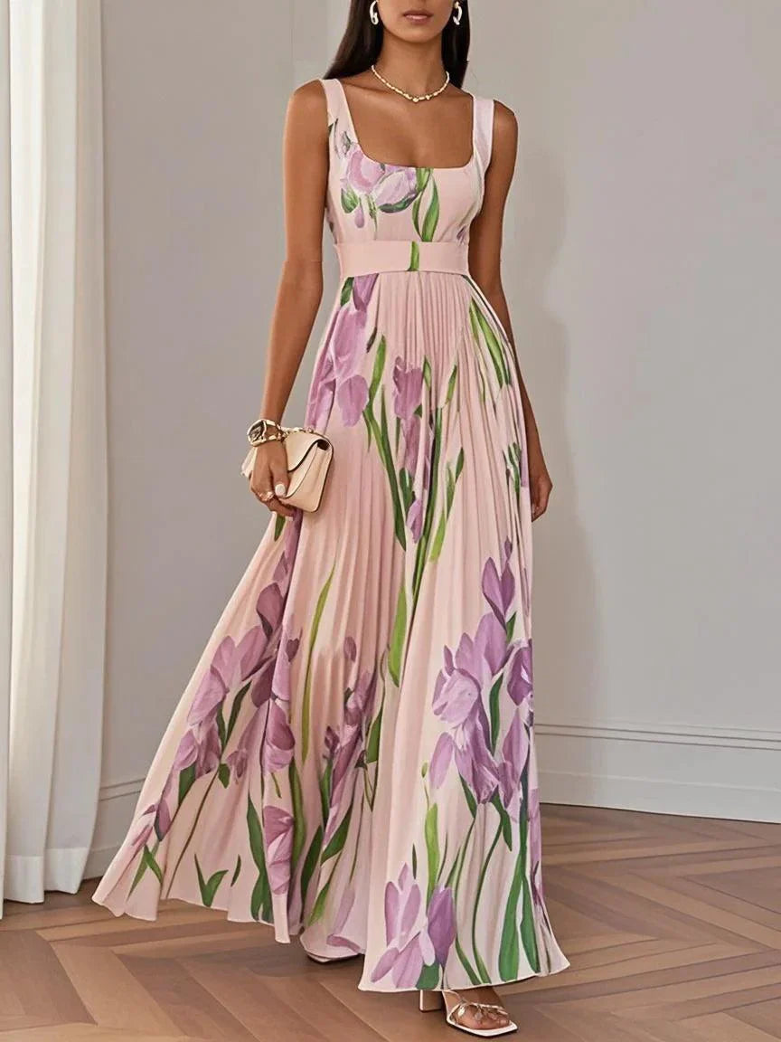 Liviana | Elegant Pleated Maxi Dress