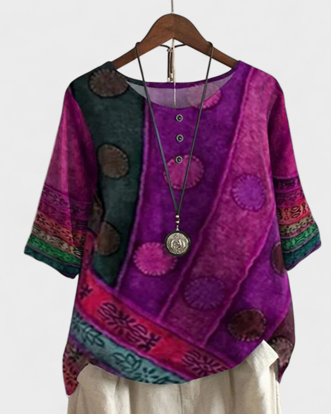 ANDREA | Bohemian-colored top
