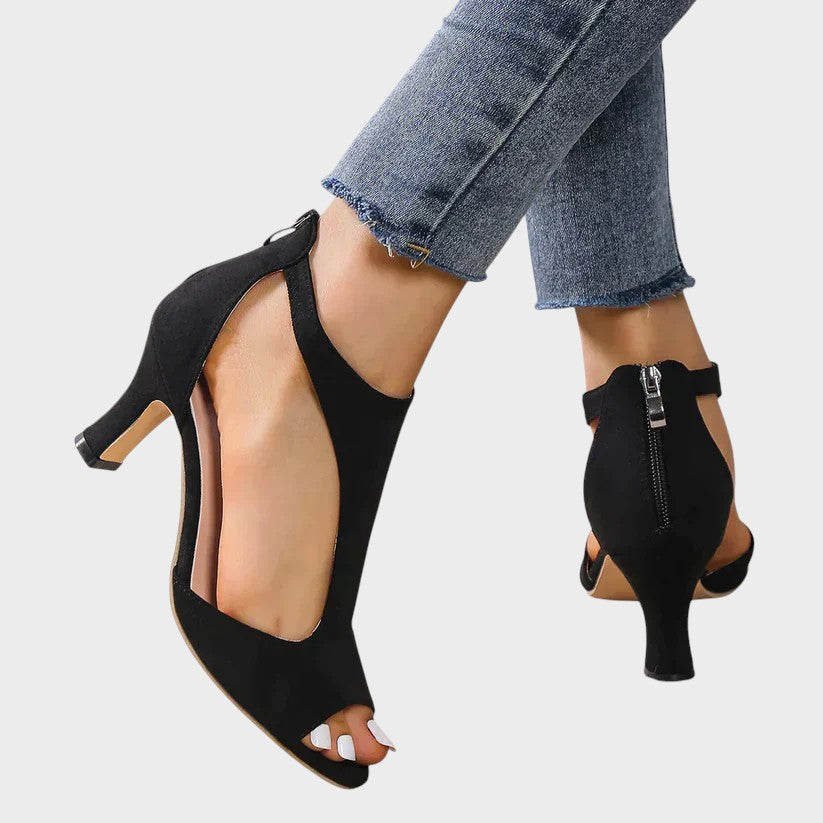Gudrun | Stylish Peep-Toe Heels