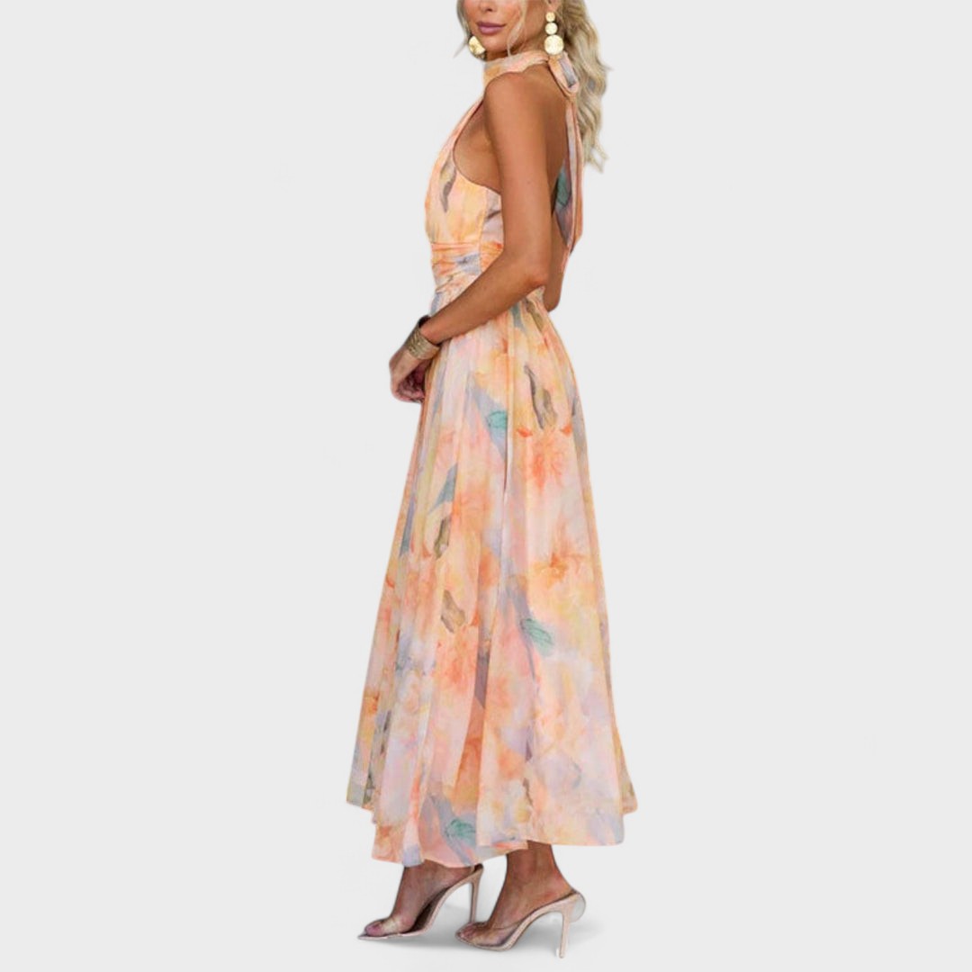LIVA | Watercolor Print Maxi Dress