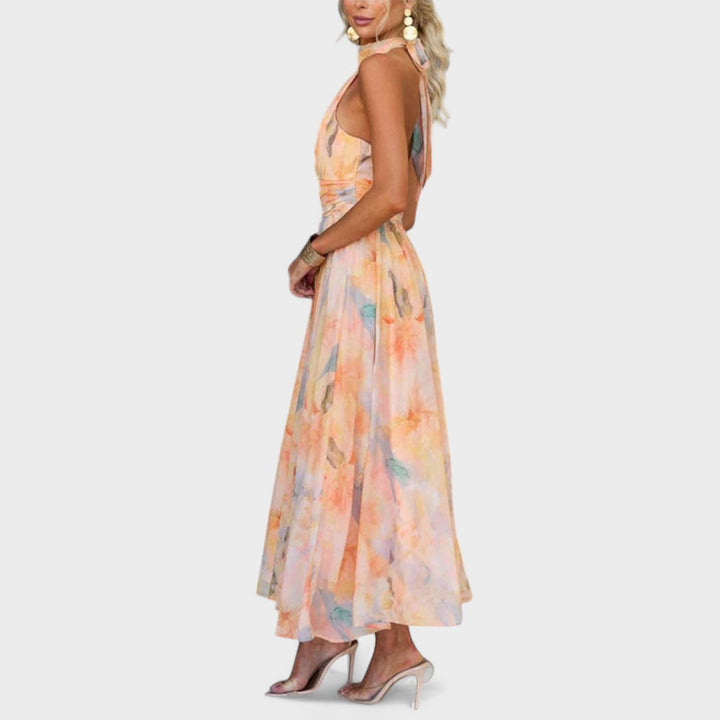 LIVA | Watercolor Print Maxi Dress