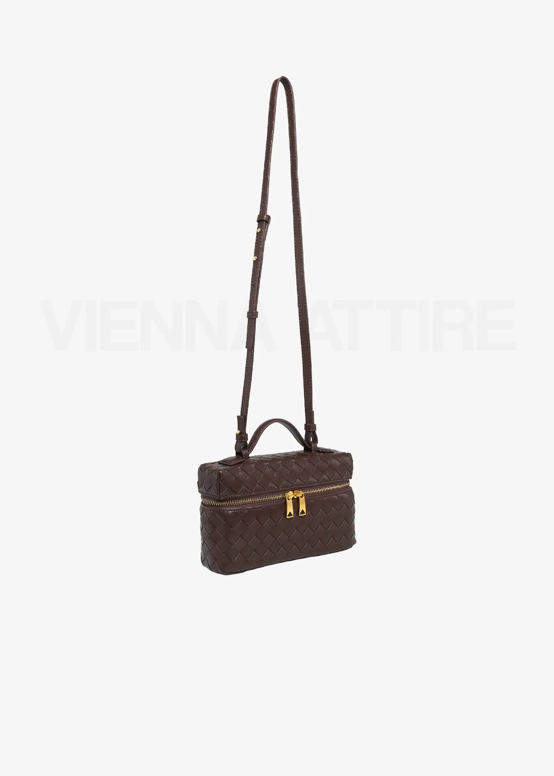 Aria – Structured Mini-Bag with Handle and Gold Details