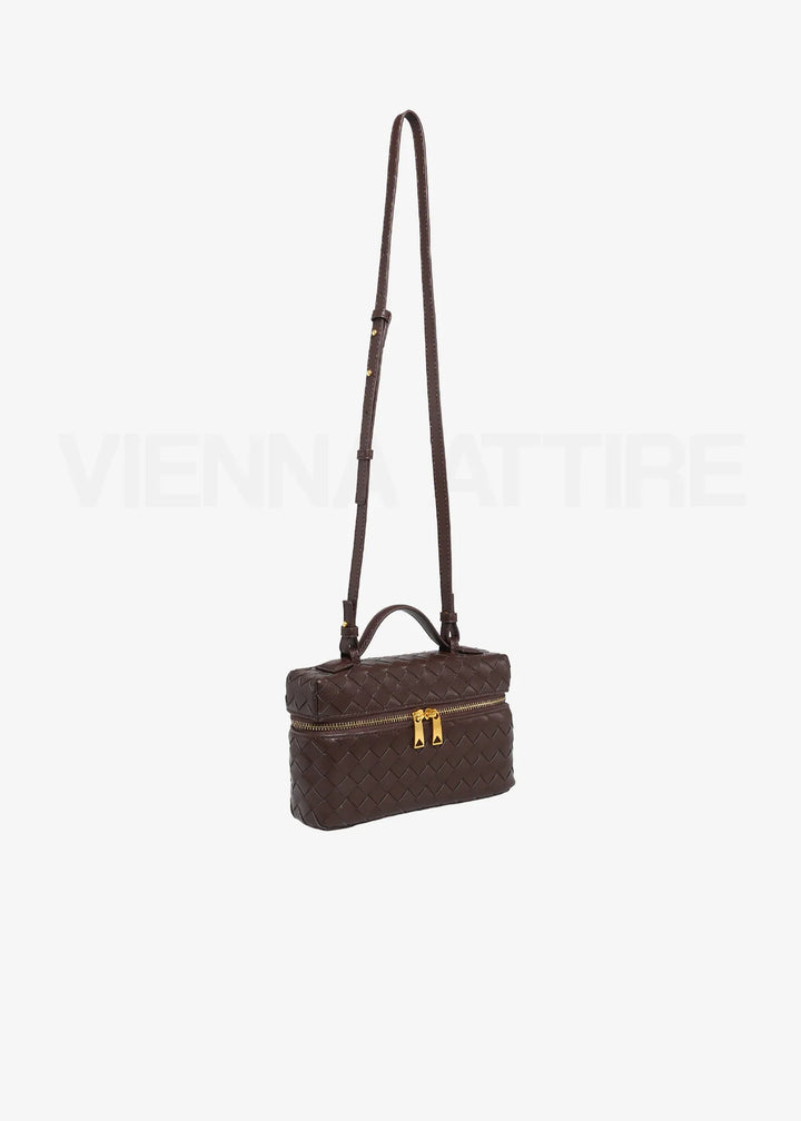 Aria – Structured Mini-Bag with Handle and Gold Details
