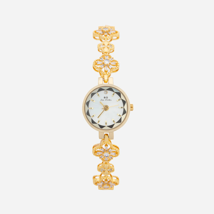 Elara™ | Stylish Gold-Finished Watch with a Fun Design