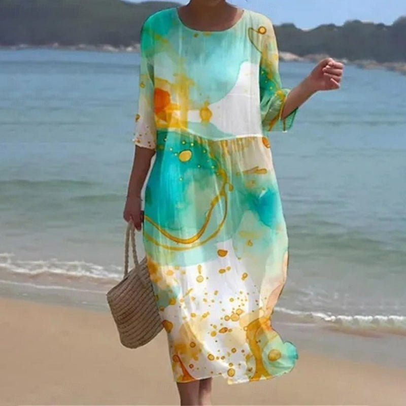 Keely | Floral Sunset Dress