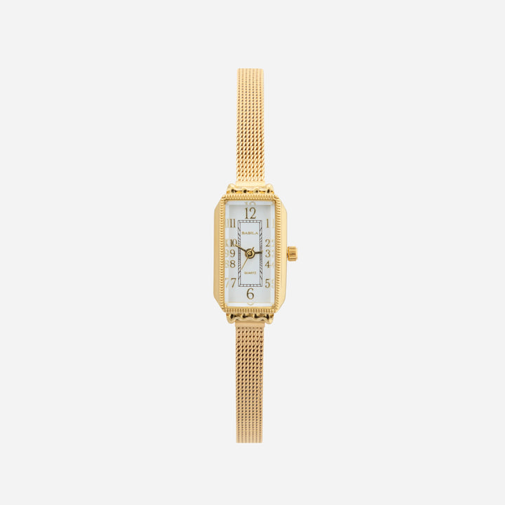 Phila™ | Sophisticated Timepiece with Textured Gold Band