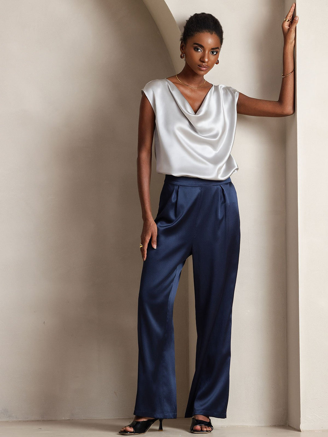 19 Momme Relaxed Silk Wide-Leg Trousers
